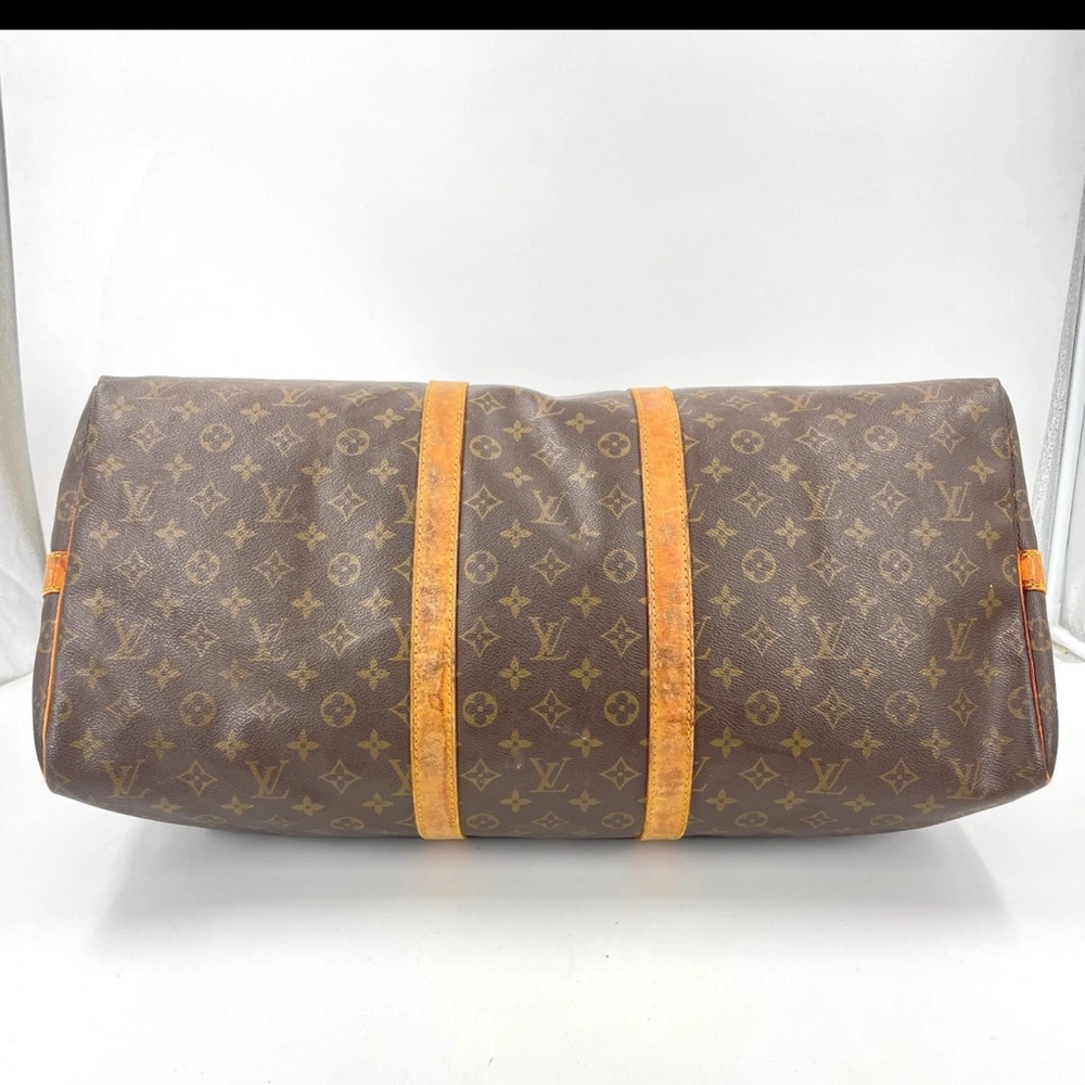 Louis Vuitton Monogram Canvas Duffel Bag with Tan Accents - Picture 6 of 16